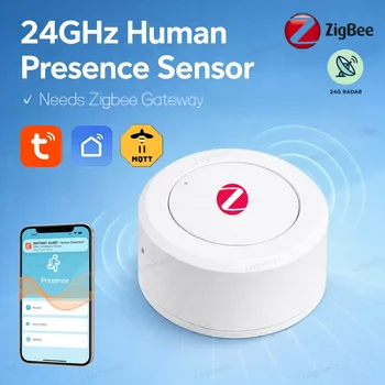 ZigBee 24G MmWave Radar-Bewegungssensor für menschliche Anwesenheit, Mini-PIR-Detektor für Tuya Smart Life Z2M