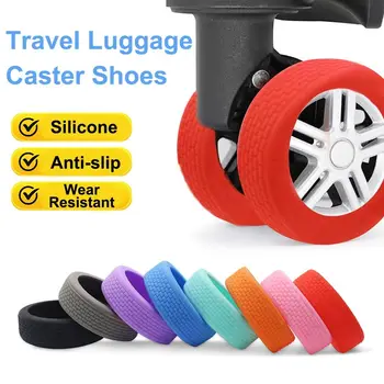 Silikon Koffer Räder Schutz Abdeckung mit Silent Sound Reduzieren Lärm Trolley Box Gepäck Caster (8 Stück)