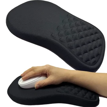 Ergonomisches Mauspad mit Handgelenkauflage, bequeme Handgelenkstütze, rutschfest, hochelastisches Mauspad aus
