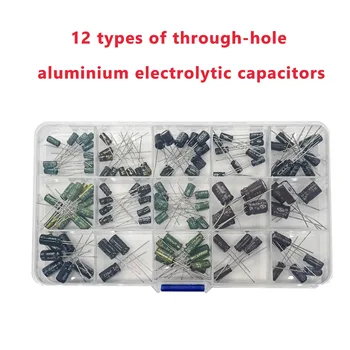 Elektrolytkondensatoren Aluminium-Elektrolytkondensator-Set 12 Werte 1uF-470uF DIP (120 Stück)