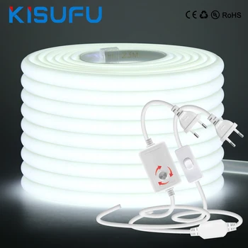 220V COB LED Streifen Licht mit Schalter/Dimmer Stecker Super Helle 288LEDs/M IP65 3000K 4000K 6000K Indoor
