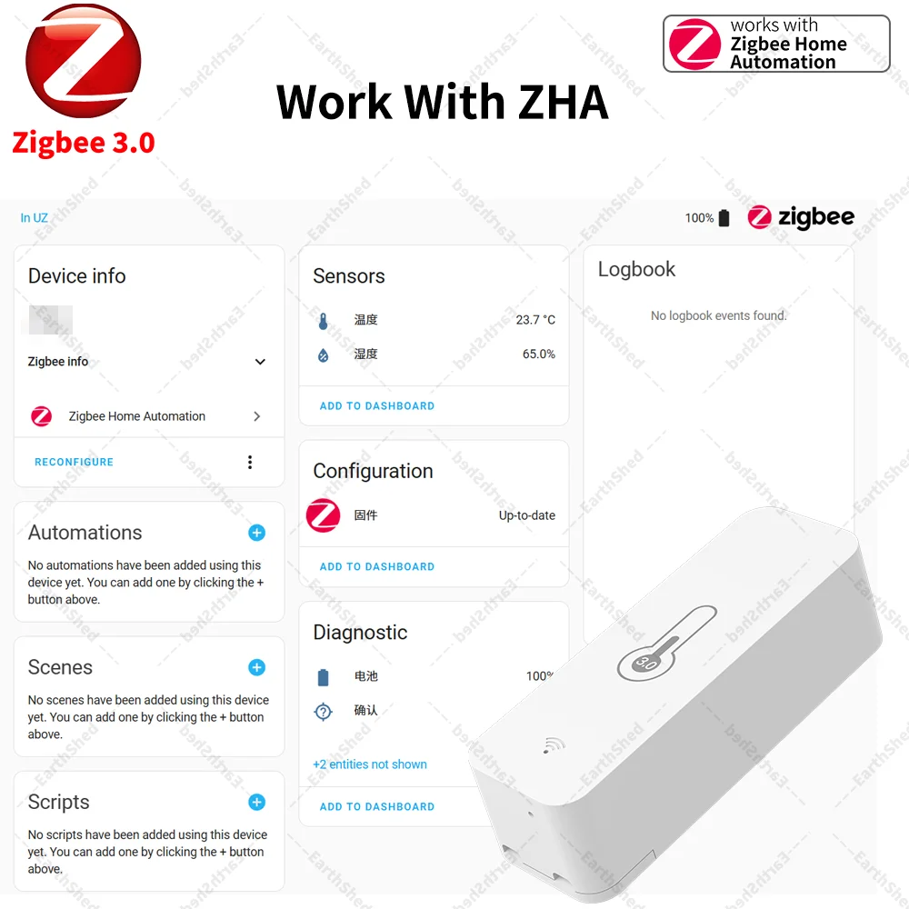 Zigbee 3.0 Temperatur- und Feuchtigkeitssensor Zigbee Hub – Bild 3