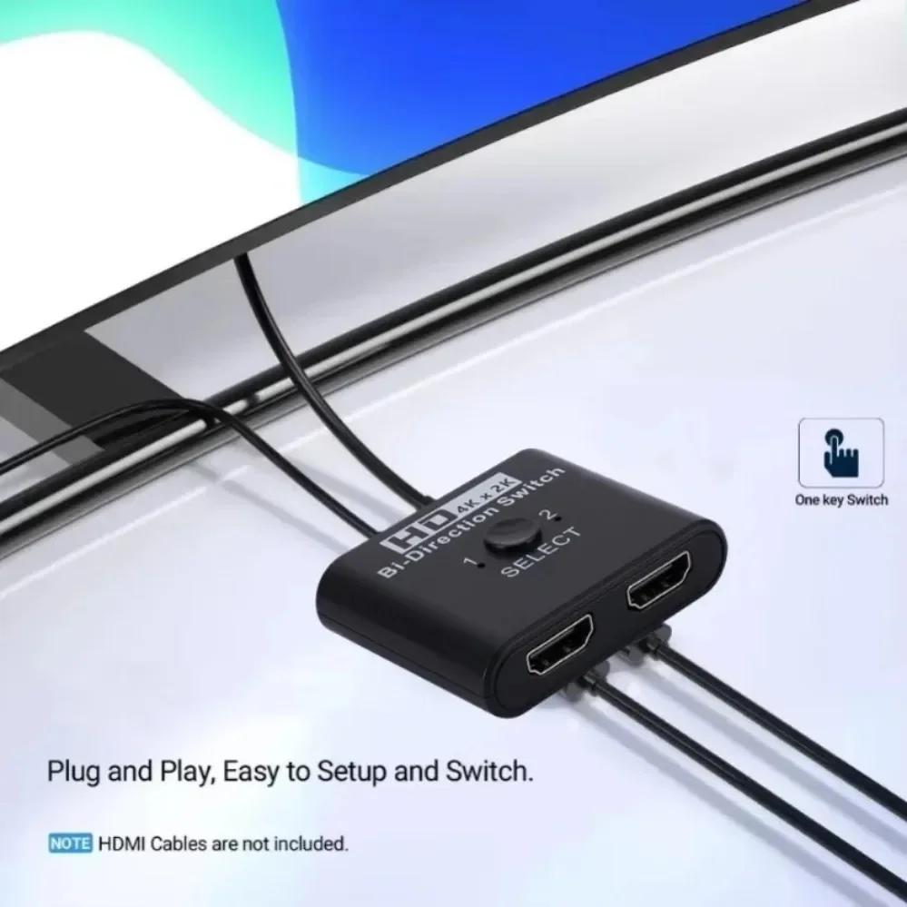 2 Ports Bidirektionaler HDMI-kompatibler Video-Umschalter – Bild 4