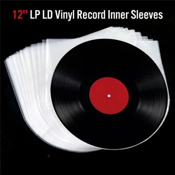 12-Zoll-Schallplattenhüllen LP LD Schallplattenhüllen aus schwarzem Vinyl, Innenhüllen, transparente