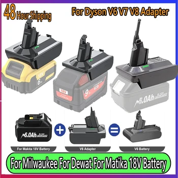 Adapter für Makita/Dewalt/Milwauke 18 V Lithium-Batterie-Konverter für Dyson V6 V7 V8 Serie Staubsauger