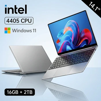 LENO 14,1-Zoll Ultra-Slim-Laptop mit Windows 11, Intel 4405U, 16GB RAM, 2TB SSD, Gamer-Notebook mit 1920x1080