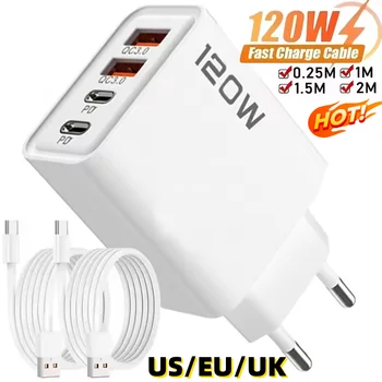 Xiaomi 120 W PD 4 Ports USB C Ladegerät Schnellladung Typ C USB Handy Ladegerät Schnellladeadapter für Samsung