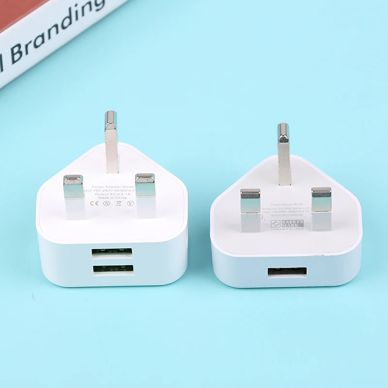 Reiseadapter UK-Stecker mit 1 oder 2 USB-Anschlüssen