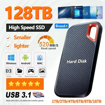 Externe High-Speed-Solid-State-Laufwerk 1 TB tragbare SSD externe Festplatte 128 TB externe Festplatte