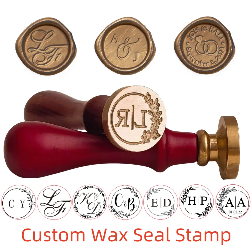 Personalisierte Hochzeits-Initialen-Stempel Individuelles