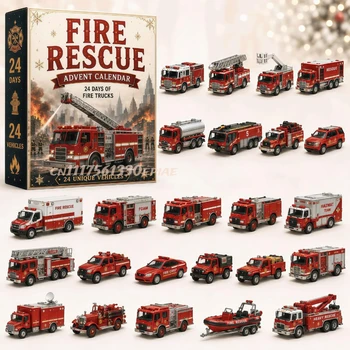 Feuerwehr-Adventskalender 2026, 24-Tage-Weihnachts-Adventskalender mit Feuerwehr
