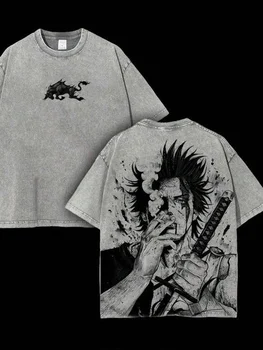 Yami Sukehiro Grafik T-shirt Schwarz Clover Manga Baumwolle T-shirt Für Männer Kurzarm Kleidung Übergroßen T