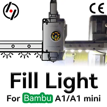 Bambu Lab A1/A1mini LED-Lichtstreifen Ra95 Fülllicht 24V Superhell Bambulab 3D-Drucker Zubehör
