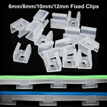 6mm 8mm 10mm 12mm LED Streifen Fix Clips Halter Stecker Zubehör Für Befestigung 2835 Neon Licht 220V Flexible