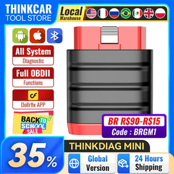THINKCAR Thinkdiag Mini Bluetooth OBD2 Scanner Diagnosetool Vollsystem-Autoscanner Check Engine Light Fault