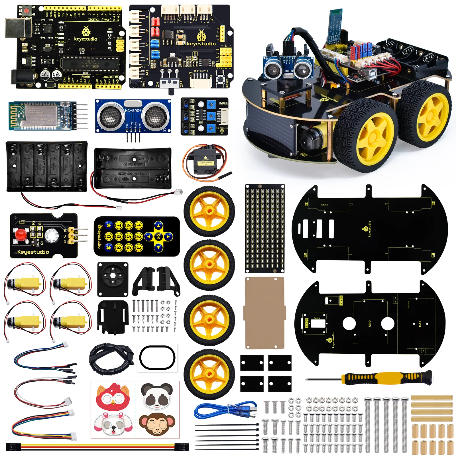 Keyes tudio 4wd programmier bares intelligentes roboter auto