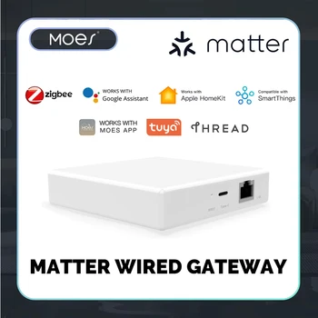MOES Matter Gateway, genießen Sie die Smart-Home-Steuerung mit Tuya Zigbee, Sprachsteuerung mit Siri, HomeKit