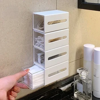 Wand Aufbewahrung sbox Bad Kosmetik Wattes täbchen Schmuck Aufbewahrung sbox Home Office Kleinigkeiten Clips