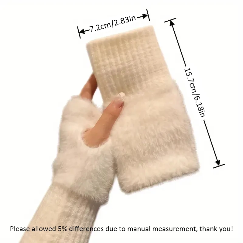1 Stück – warme und kältebeständige Halbfingerhandschuhe für – Bild 6