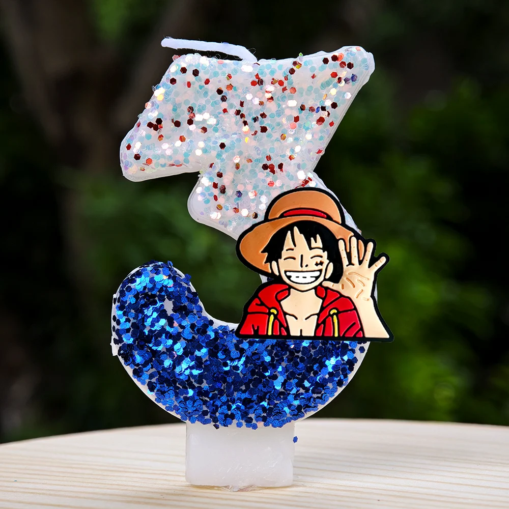 Beliebte One Piece Themen-Kerze Nummer 0-9 Luffy-Kerze – Bild 4