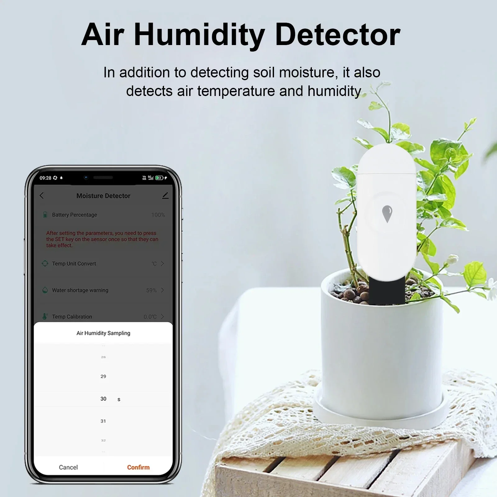 Tuya Zigbee Temperatur Feuchtigkeit Feuchtigkeit Detektor – Bild 2