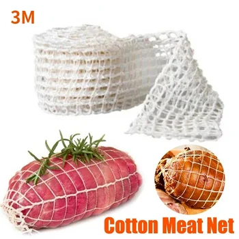 3 Meter Baumwolle Fleisch Netz Schinken Wurst Netz Metzger String Wurst rolle Hot Dog Wurst Hülle Verpackungs