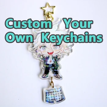 Benutzerdefinierte Schlüsselanhänger Cartoon Llavero Schlüsselanhänger Foto individuelle Anime Charms