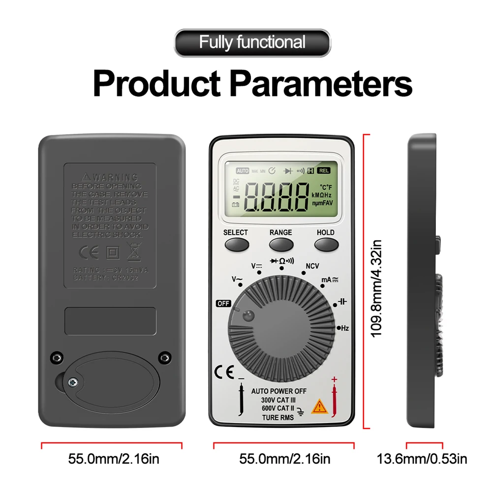 Intelligentes Multimeter Digitales Voltmeter Amperemeter – Bild 6
