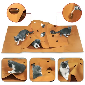 Katze Spielen Spiel Matte Haustier Spielzeug Training Aktivität Zusammenklappbare Teppich Kratzfest Spielzeug