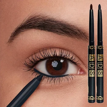 Wasserfeste schwarzbraune Eyeliner-Stifte - wischfest, langlebig und anfängerfreundlich, glattes (2 Stück)