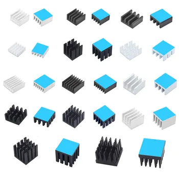 Aluminium-Kühlkörper für Elektronik-IC-Chips, RAM, MOS, Dynatron, Raspberry Pi Kühlung mit Wärmeleitband