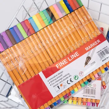 Buntes Fineliner-Marker-Set, 6/12/18/24 Farben, wasserbasierte Mikron-Stifte zum Zeichnen, Malen, Manga