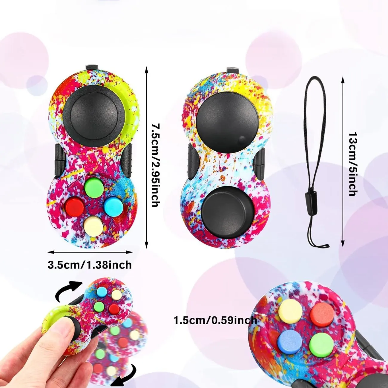 Fidget Pad Retro Classic Fidget Controller Handheld Fidget – Bild 2