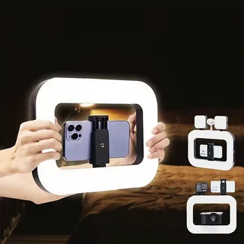Roreta Handheld Ring LED wiederaufladbare tragbare Handy Live-Übertragung Fotografie Desktop Kaninchen Käfig