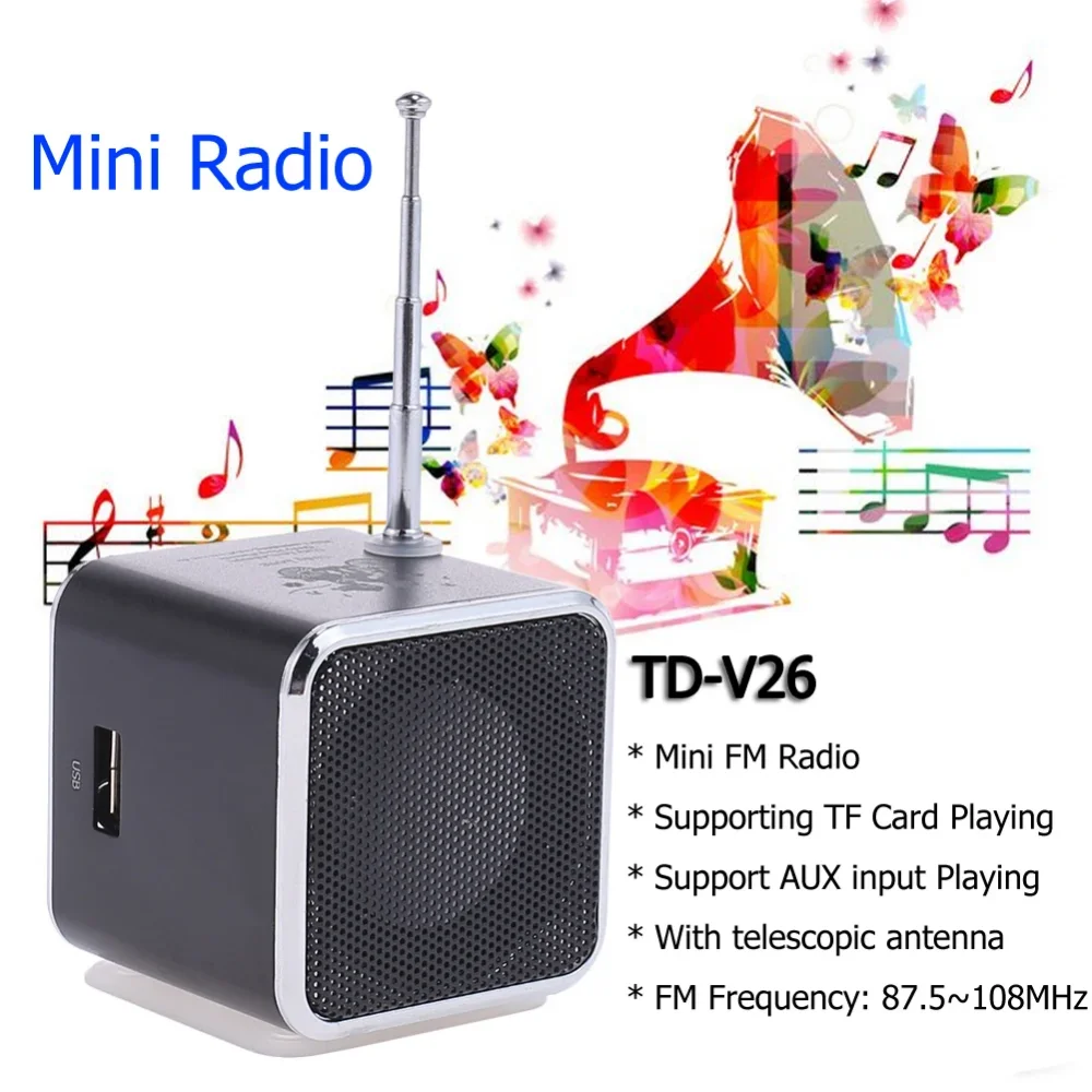 TD-V26 Tragbarer Mini-Bluetooth-Lautsprecher mit Bildschirm – Bild 5