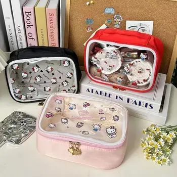 Hello Kitty Cartoon-Accessoire Damenhandtasche, Kosmetik-Aufbewahrungstasche, PVC-wasserdichtes Material