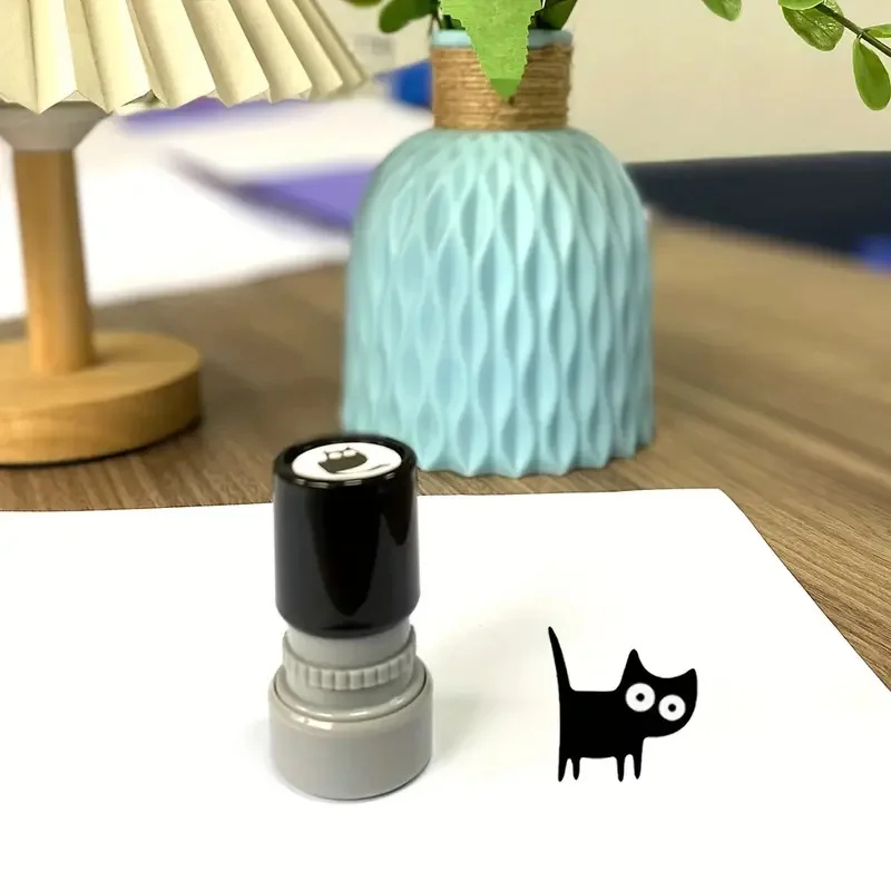 4 Stile niedliche Cartoon-Stempel, schöne kleine schwarze – Bild 4
