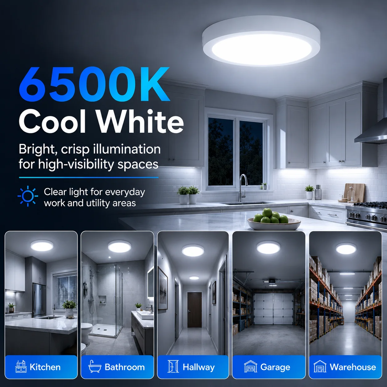 LED-Deckenleuchte, 110–265 V, ultradünnes Panel, LED-Licht – Bild 5