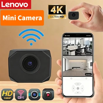 Lenovo 4K 1080P HD Mini WLAN-Kamera AP Hotspot Fernüberwachung Tragbare Kleine Videokamera Heimsicherheit