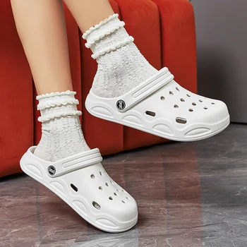 Sommer Bequeme Clogs Hausschuhe für Frauen Leichte Anti Slip Strand Sandalen Frau Mode Weiß EVA Wasserdichte