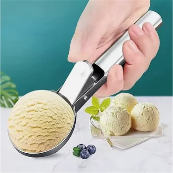 Multifunktionale Eis Scoops Edelstahl Dual-Zweck Scoop Obst Wassermelone Löffel Ball Scoop Haushalt Eis