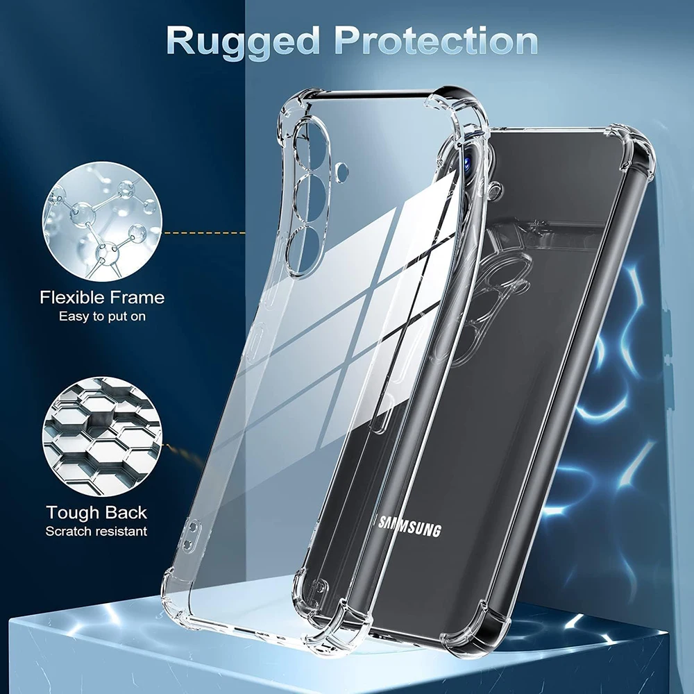 Transparente Silikon Weiche Stoßfest Fall Für Samsung Galaxy – Bild 2