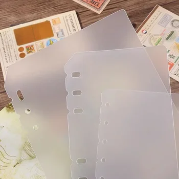 A4 B5 A5 A6 A7 2 Stück Loseblatt-Teiler und Schallwand, PP, transparent, matt
