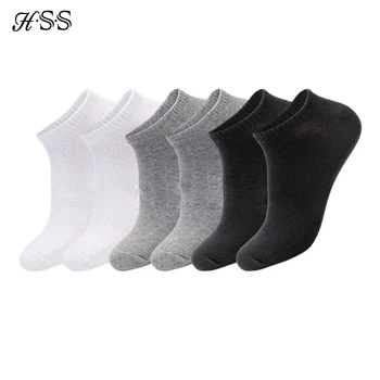 HSS Marke 100% Baumwolle Männer Socken Sommer Dünne Atmungsaktive Socken No Show Boot Socken Schwarz Kurz