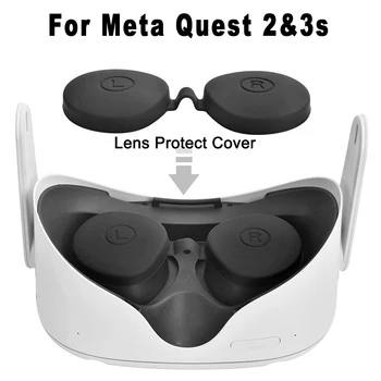Weiche, staubdichte und kratzfeste VR-Silikon-Linsenschutzabdeckung für Meta Quest 2&3S VR-Zubehör