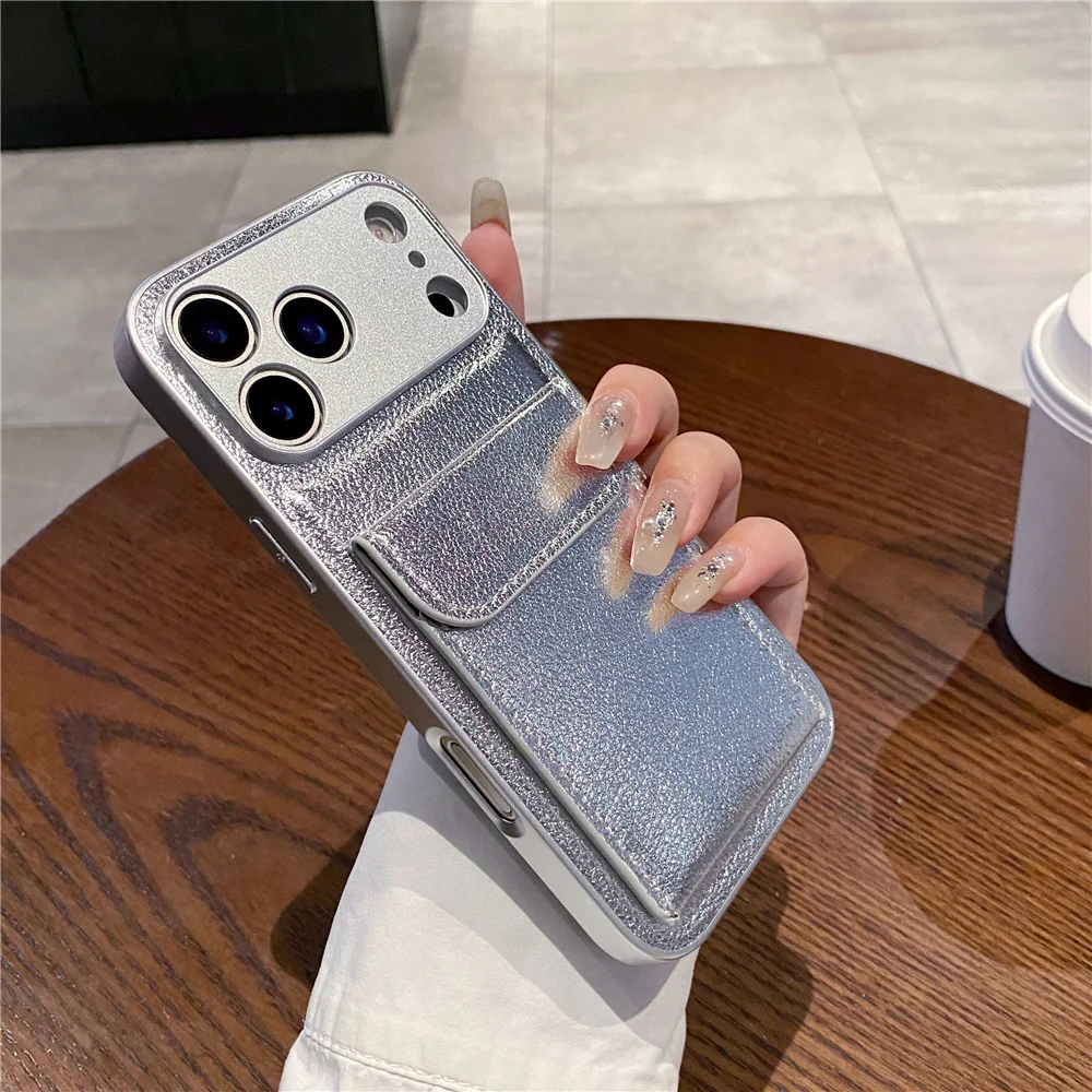 Luxus Leder Kartenhalter Brieftasche Fall für iPhone 11 12 13 – Bild 4