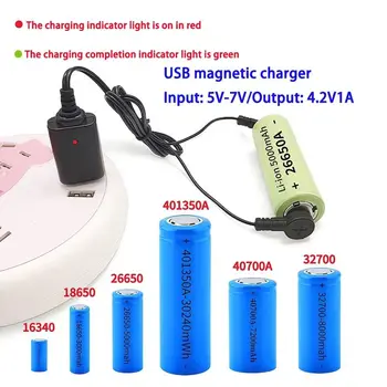 Magnetisches Lithium-Batterieladegerät Universelles USB-Batterieladekabel 3,7V 4,2V USB Magnetisches Ladegerät