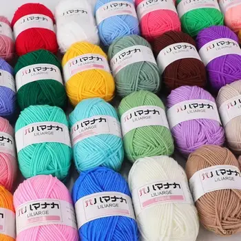 DIY Baby Milch-Süße Weiche Baumwolle Strickwolle Dickfaseriges Samt-Garn Handstrickwolle Häkelgarn für DIY