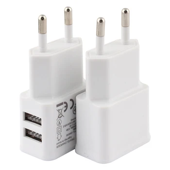 Dual USB Stecker Netzteil Ladegerät 5V 2A Universal Schnelle Lade Adapter UNS EU Stecker Reise Tragbare Dual