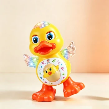 Elektrische tanzende Ente, Roboter-Spielzeug, interaktive tanzende Musikmaschine, Ente mit blinkenden